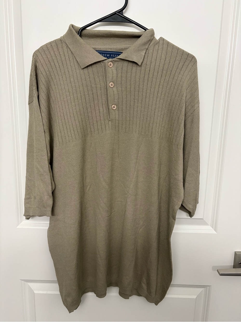 Andrew Fezza New York Olive Green Polo Shirt Mens Size XL NEW
